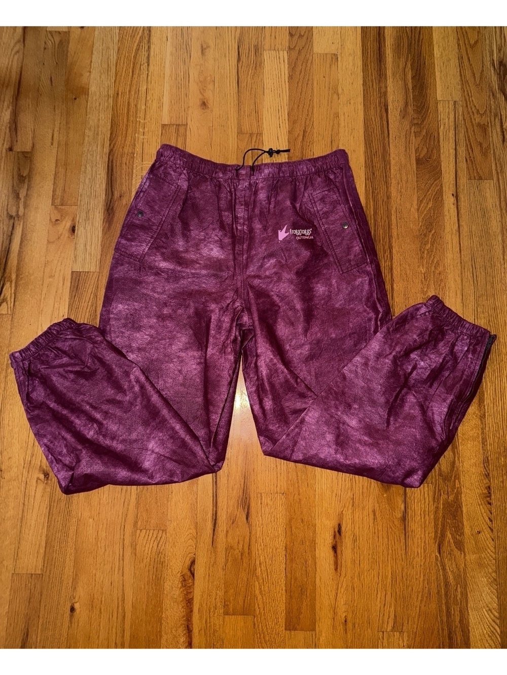 Vintage Frogg Toggs Pro Action Rain Pants Black Cherry PA152-15 Waterproof